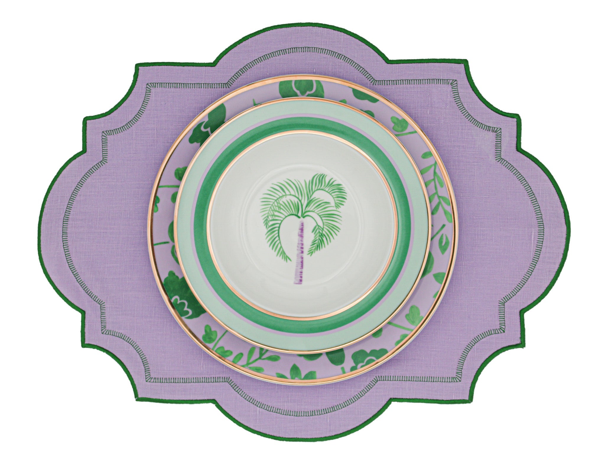 Bernadette Palm Soup Bowl - Set of 4