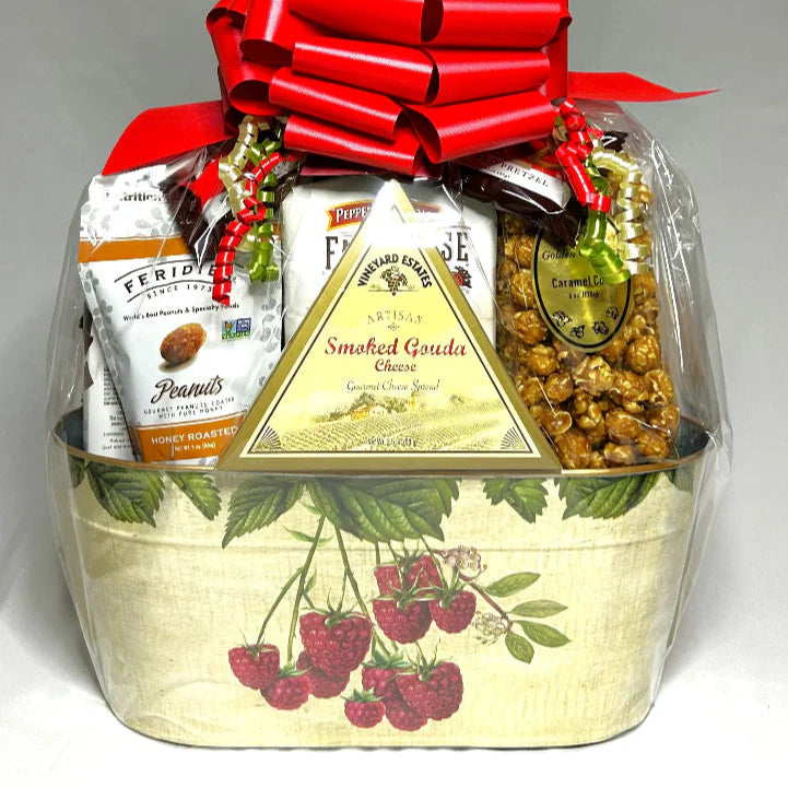 Large Berry Gift Tin Basket