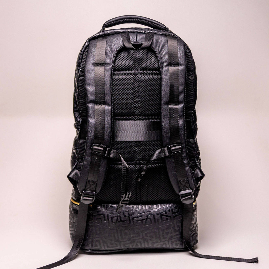 Black Monogram Leather Patented Carry-On Backpack