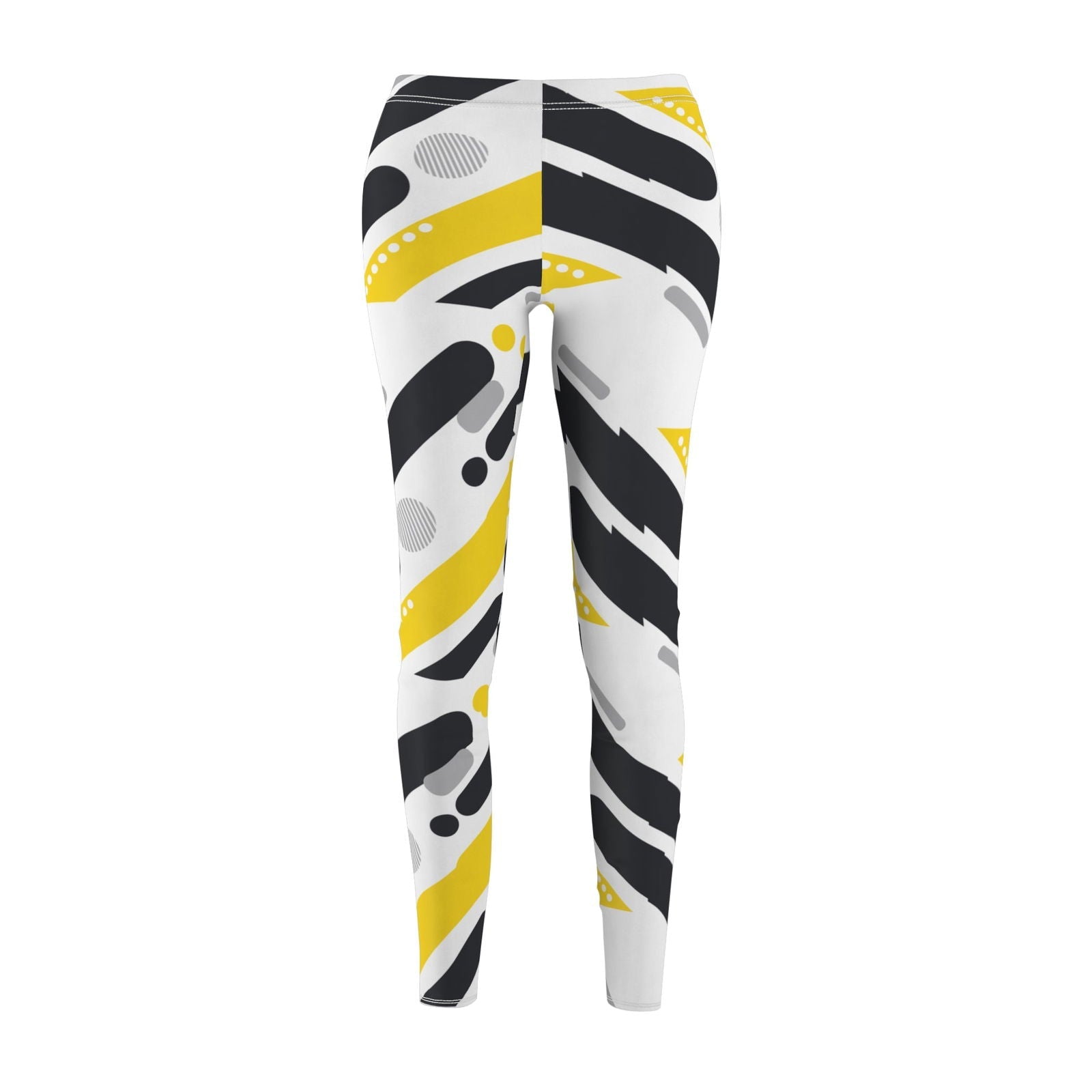 Black and Yellow Leggings for Adult Women