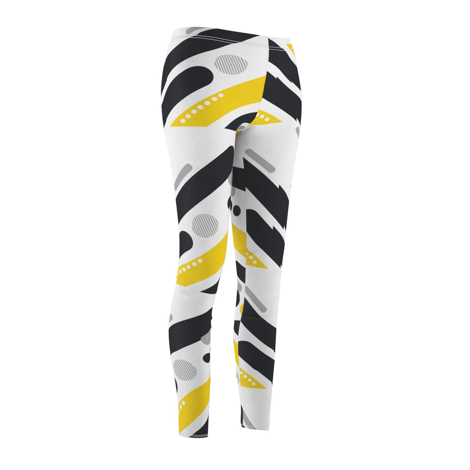 Black and Yellow Leggings for Adult Women