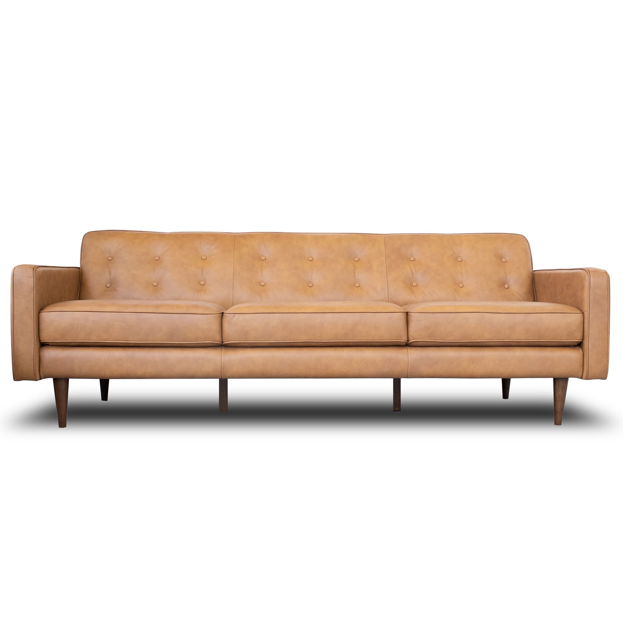 Braxton Tan Leather Sofa – Designer Sofa – Curated by SHOPLOBBIE | Fre