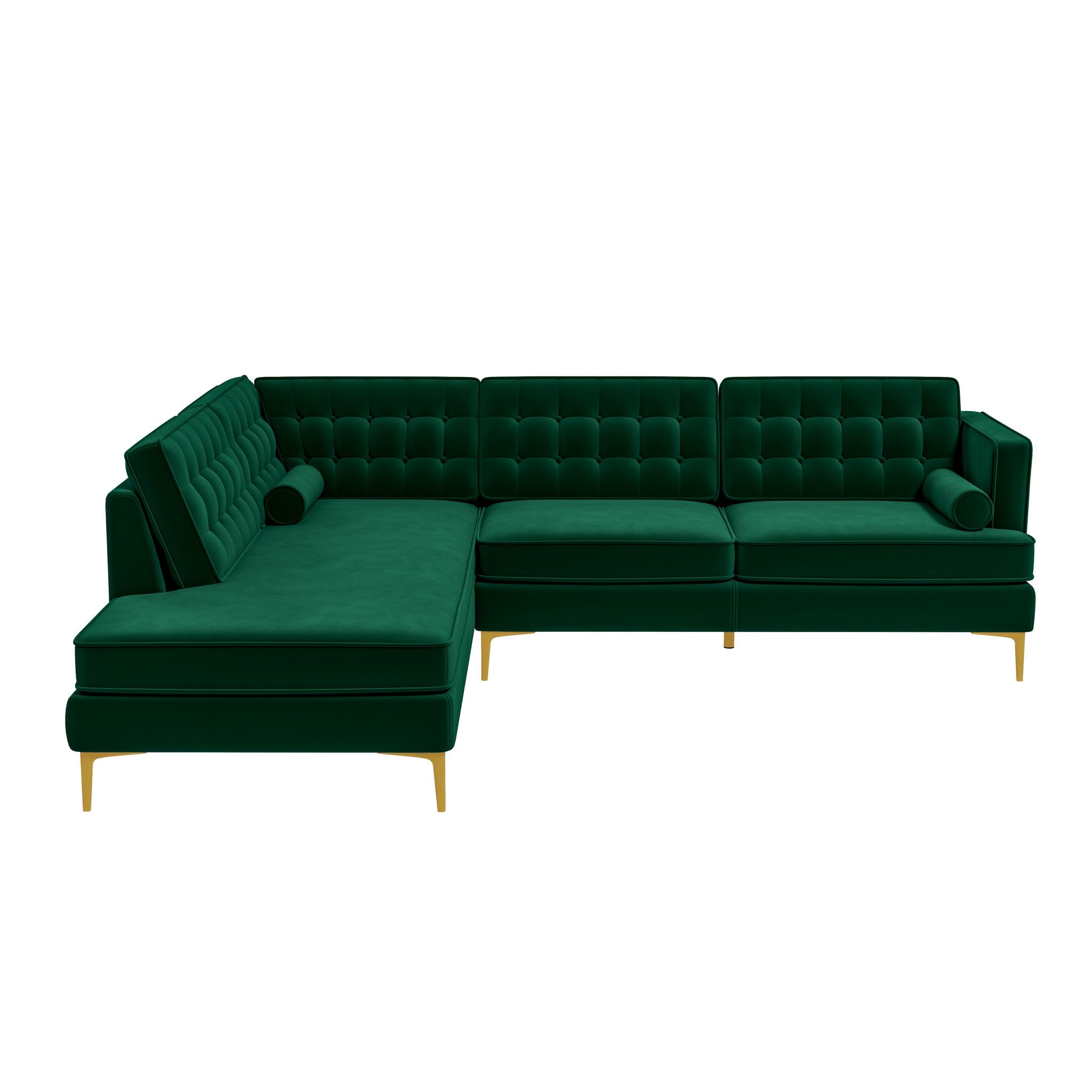 Brooke Green  Sectional Sofa Left Facing – Designer Sofa – Curated by 
