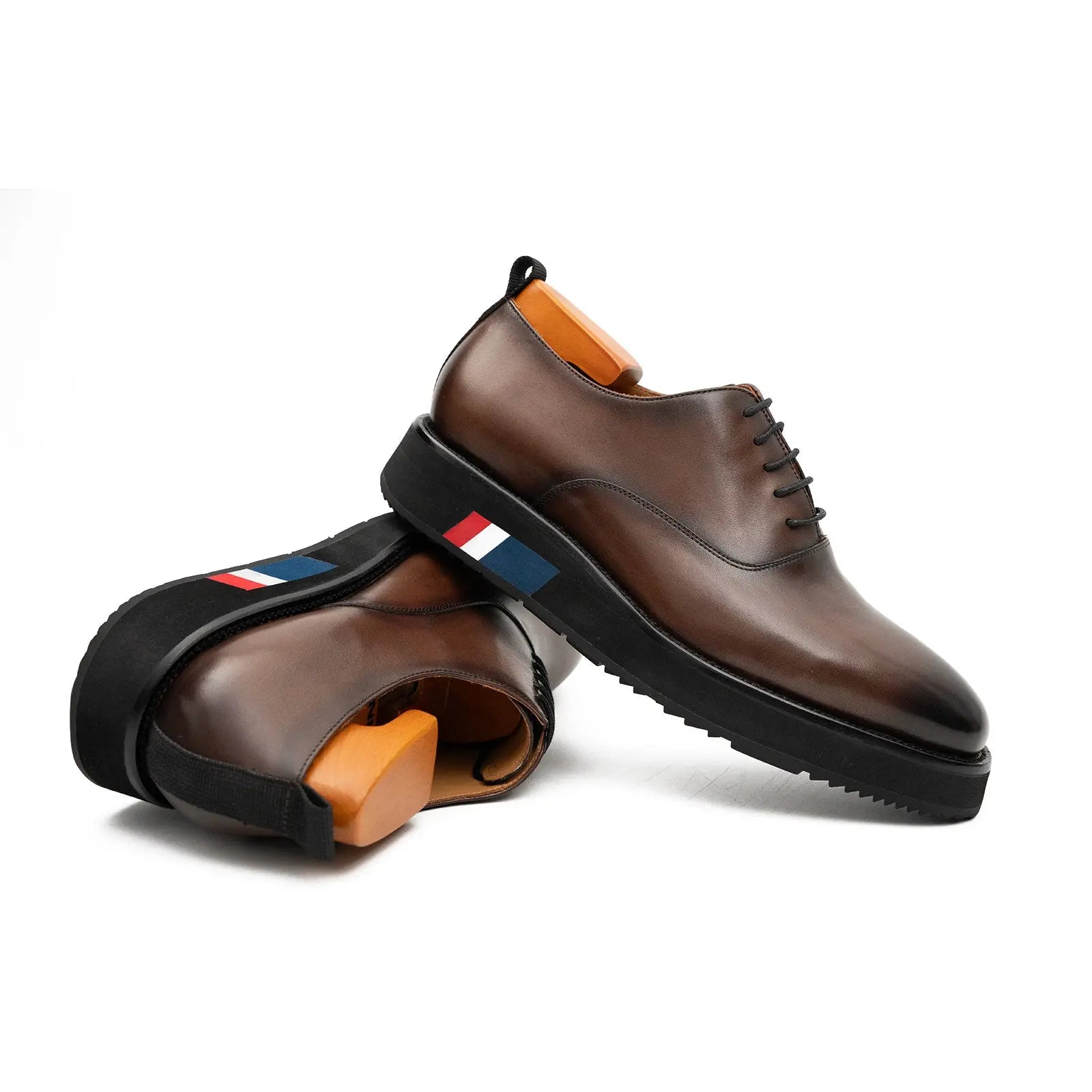 Brown Calfskin Oxford Shoes
