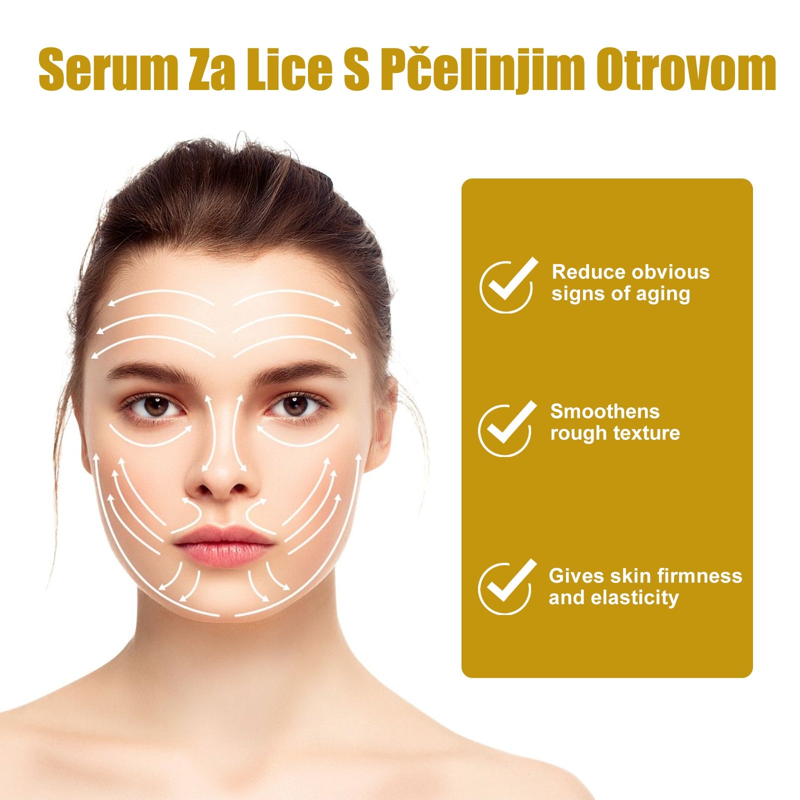 Serum Za Lice S Pčelinjim Otrovom, Fade Fine Lines Crow's Feet Skin Tender Long-Lasting Moisturizing Anti-Wrinkle Essence