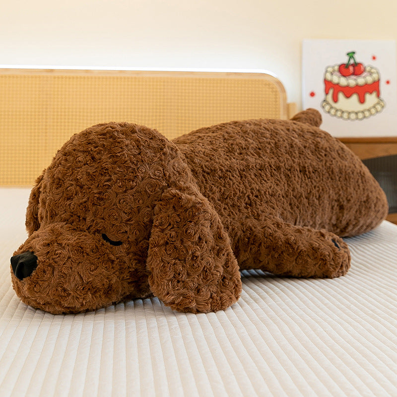 Poodle Doll Super Soft Long Pillow for Lying Dogs Bedside Pillow Doll