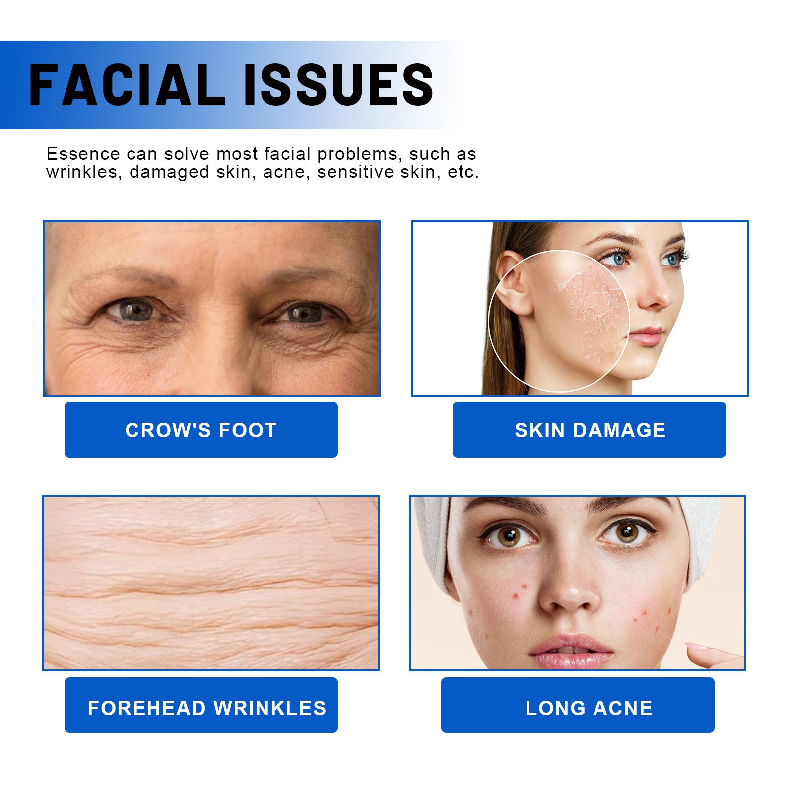 Blueberry Facial, Care Facial Skin Deep Cleansing Anti-Wrinkle Skin Care Essence Beauty Brightening Cream