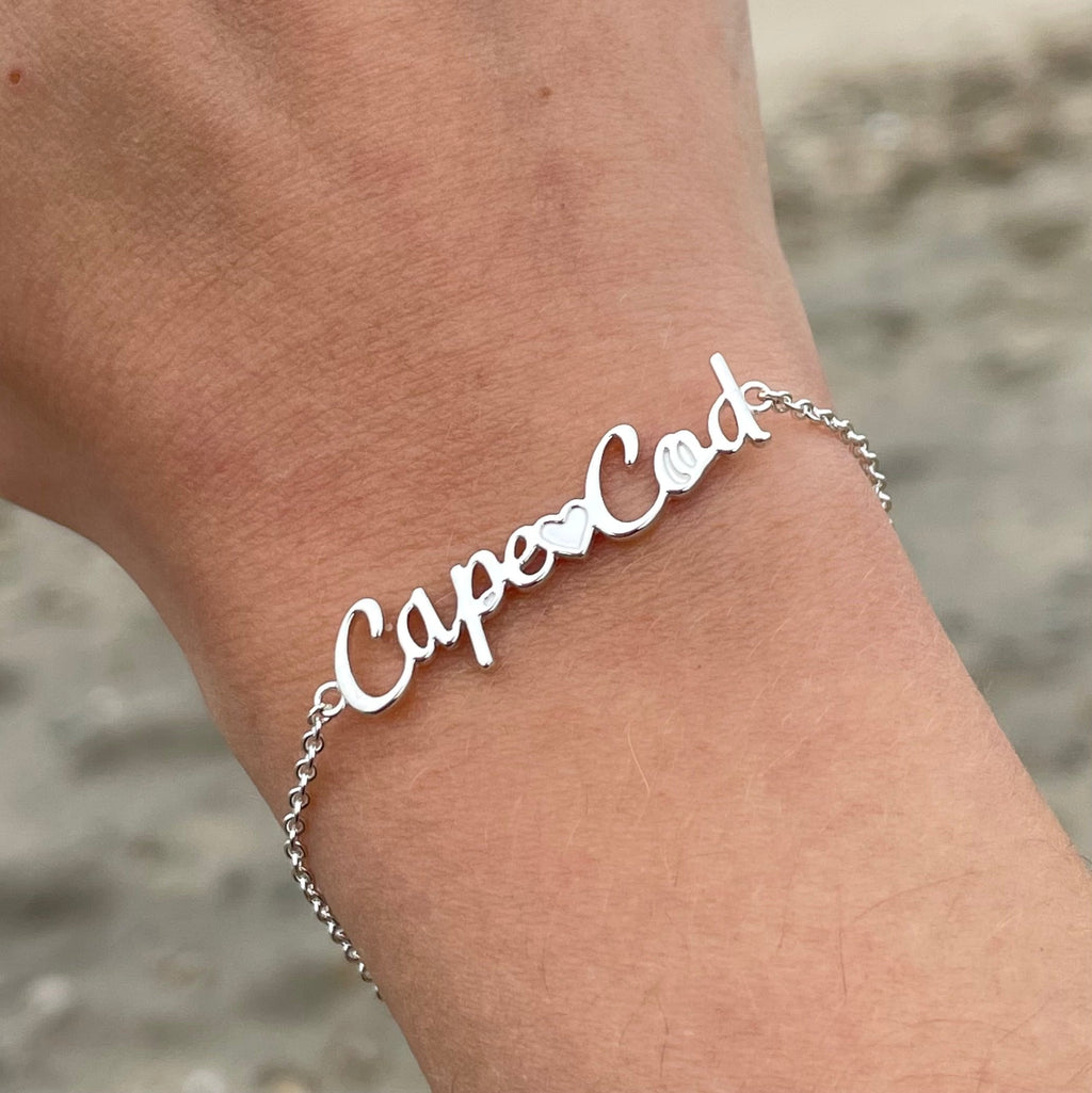 Dainty Cape Cod Script Bracelet