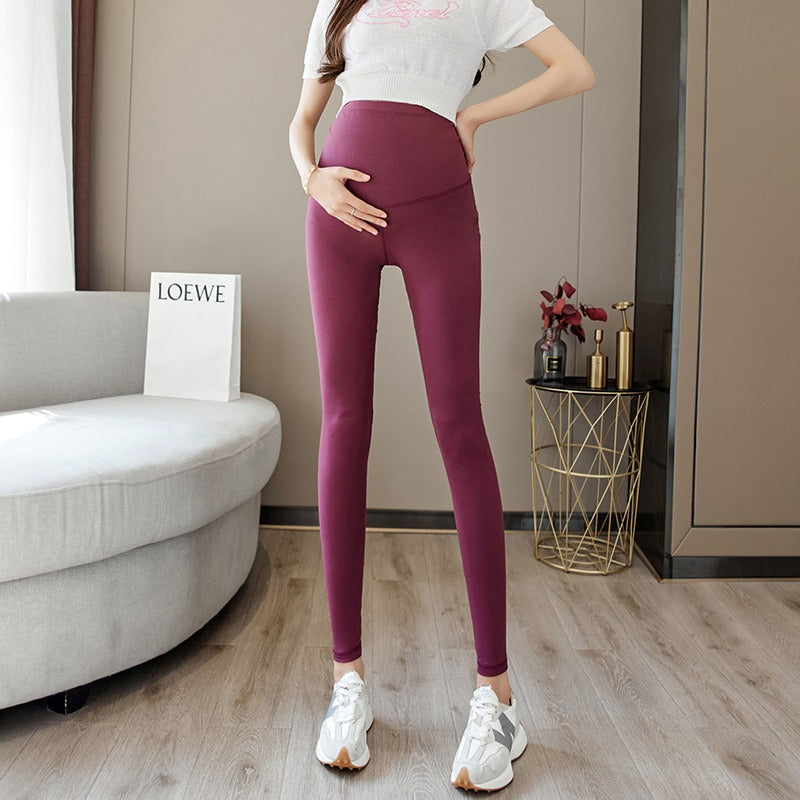 Pregnant Women's Shark Pants Do Not Drop Off Leggings Double Sided Brushed Large Size 100kg High Waist Hip Lifting Barbie Pants