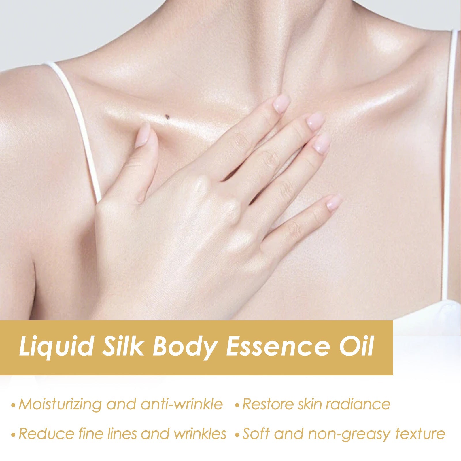 Liquid Silk Body Essence Oil, Firming Skin Filling Water Tender Skin Moist Fresh And Not Greasy Skin Oil