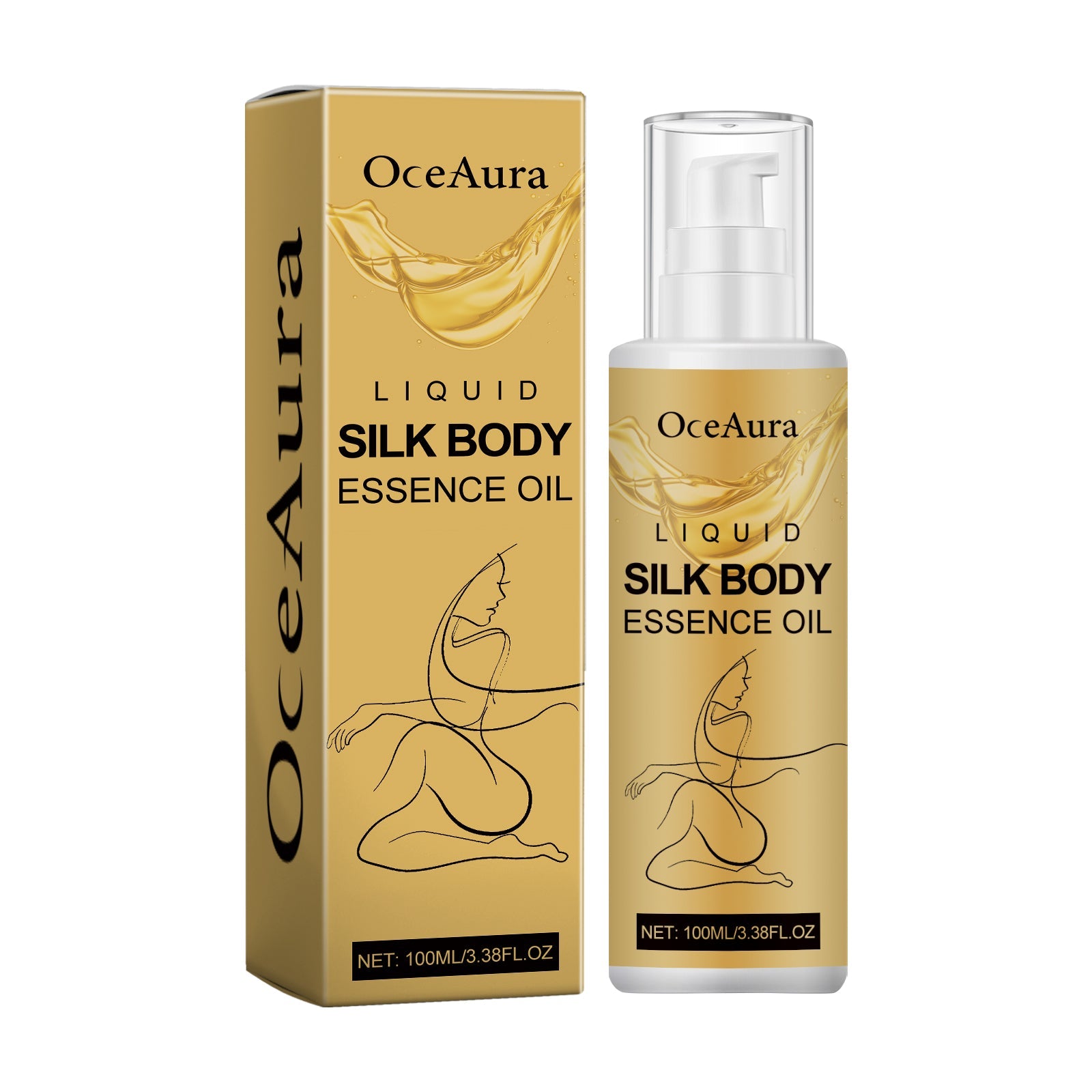 Liquid Silk Body Essence Oil, Firming Skin Filling Water Tender Skin Moist Fresh And Not Greasy Skin Oil