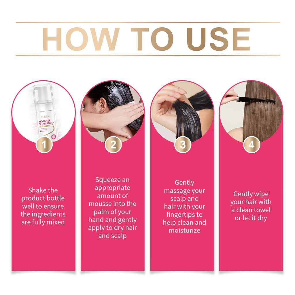 Waterless Shampoo Mousse Fluffy Air Sensitive Bangs Effective Oil Removal High Top Lazy Mousse