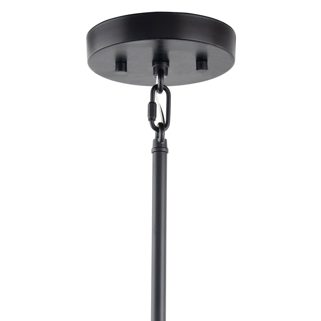 Caboche Mid-Century Modern Black Dimmable 6-Light Chandelier