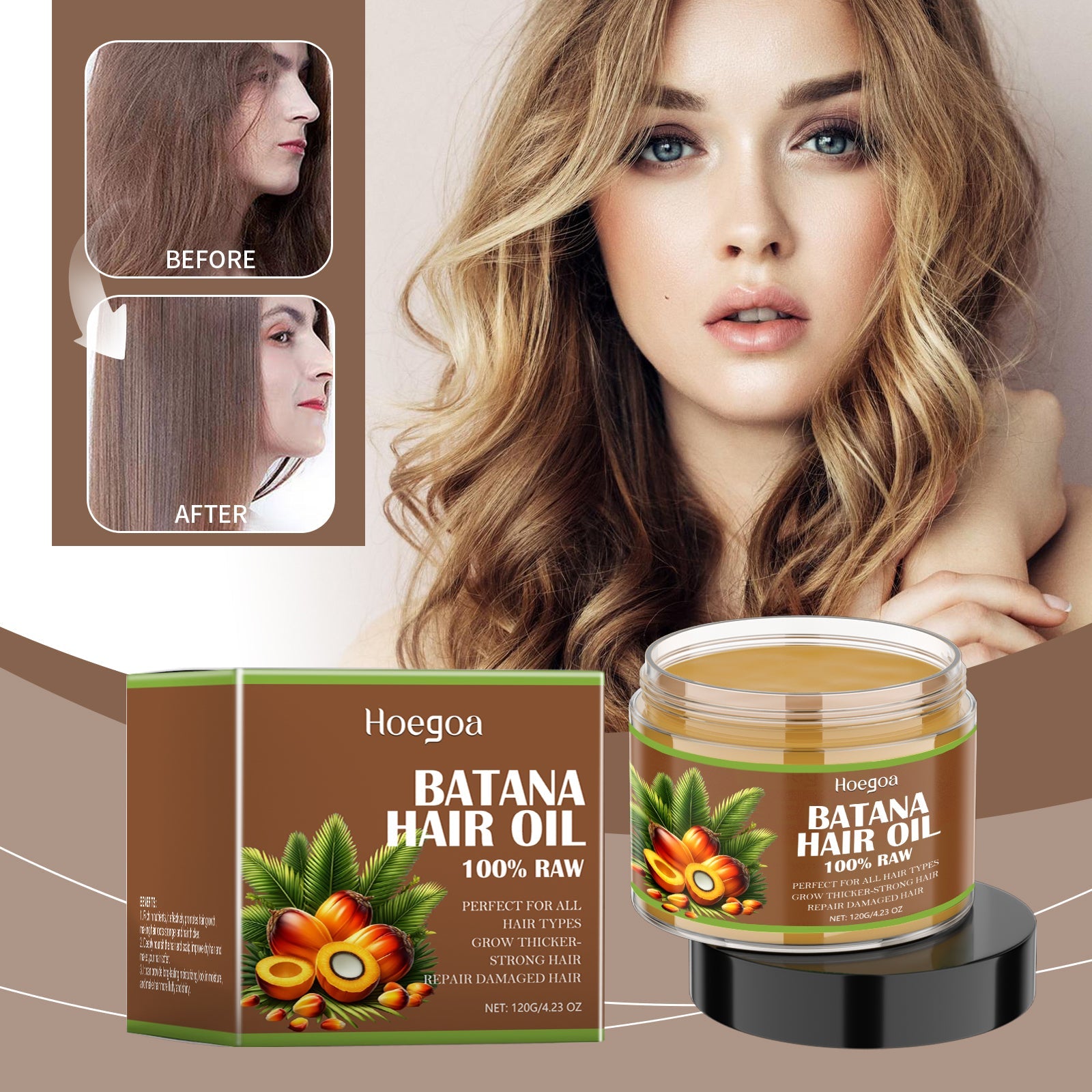Batana Hair Care Oil, Nourishing Scalp, Hydrating Repair, Hydrating Hair Care And Smoothing Essence
