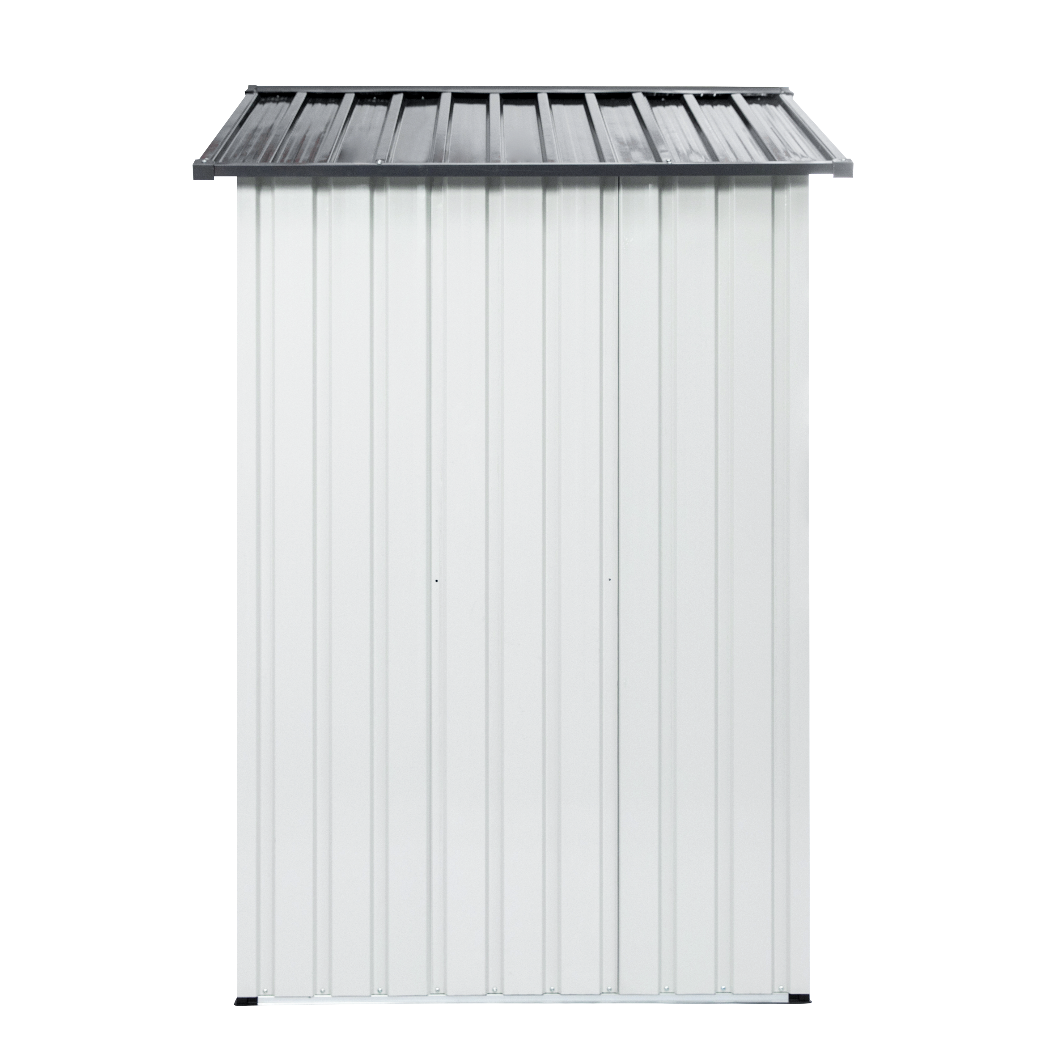 XWT014 Garden Metal Storage Shed Gray White 6x4x6ft outdoor storing tools Rainproof Hinge door version