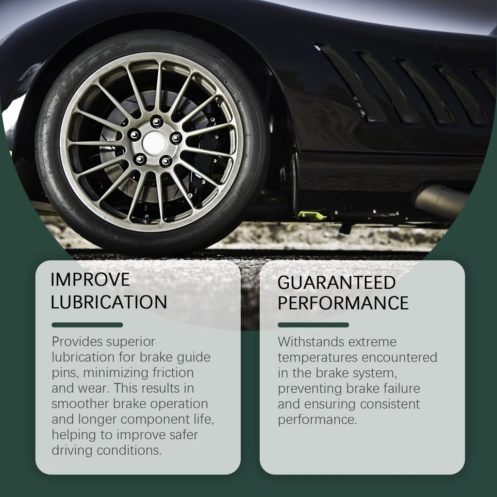 Automotive Brake Caliper Grease, Silicon-Based Lubricant Caliper Anti-Bite Maintenance Grease