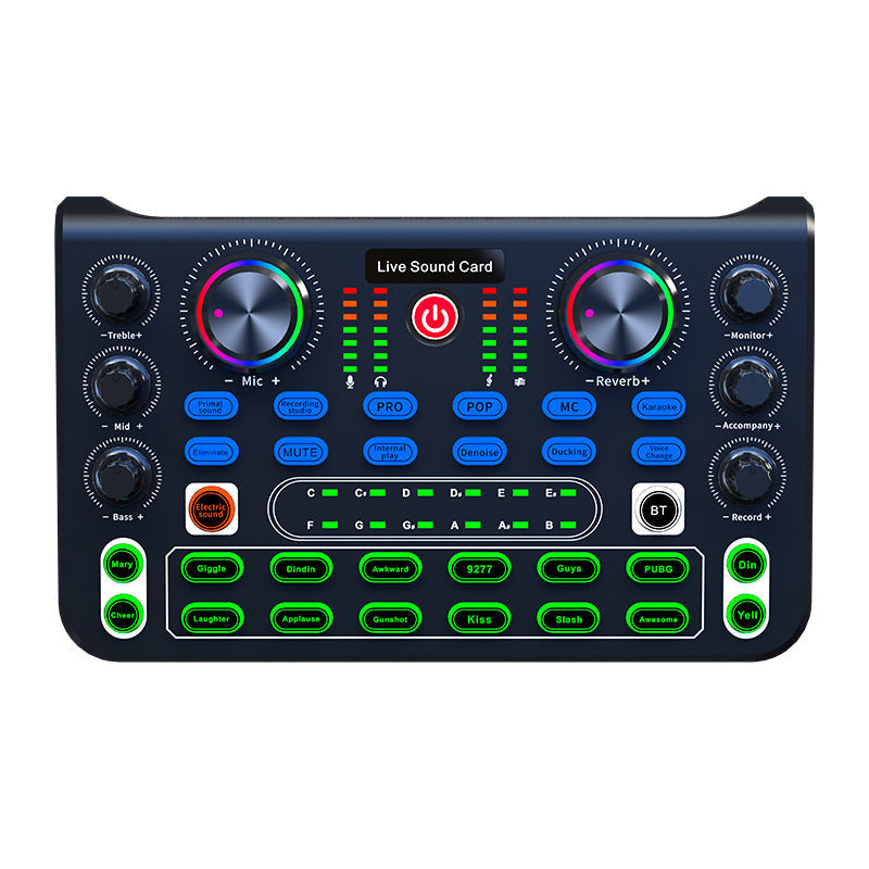 HD X60 Sound Card English Version Professional Audio Mixer for Karaoke Broadcast KTV Singing Live Sound Mixer