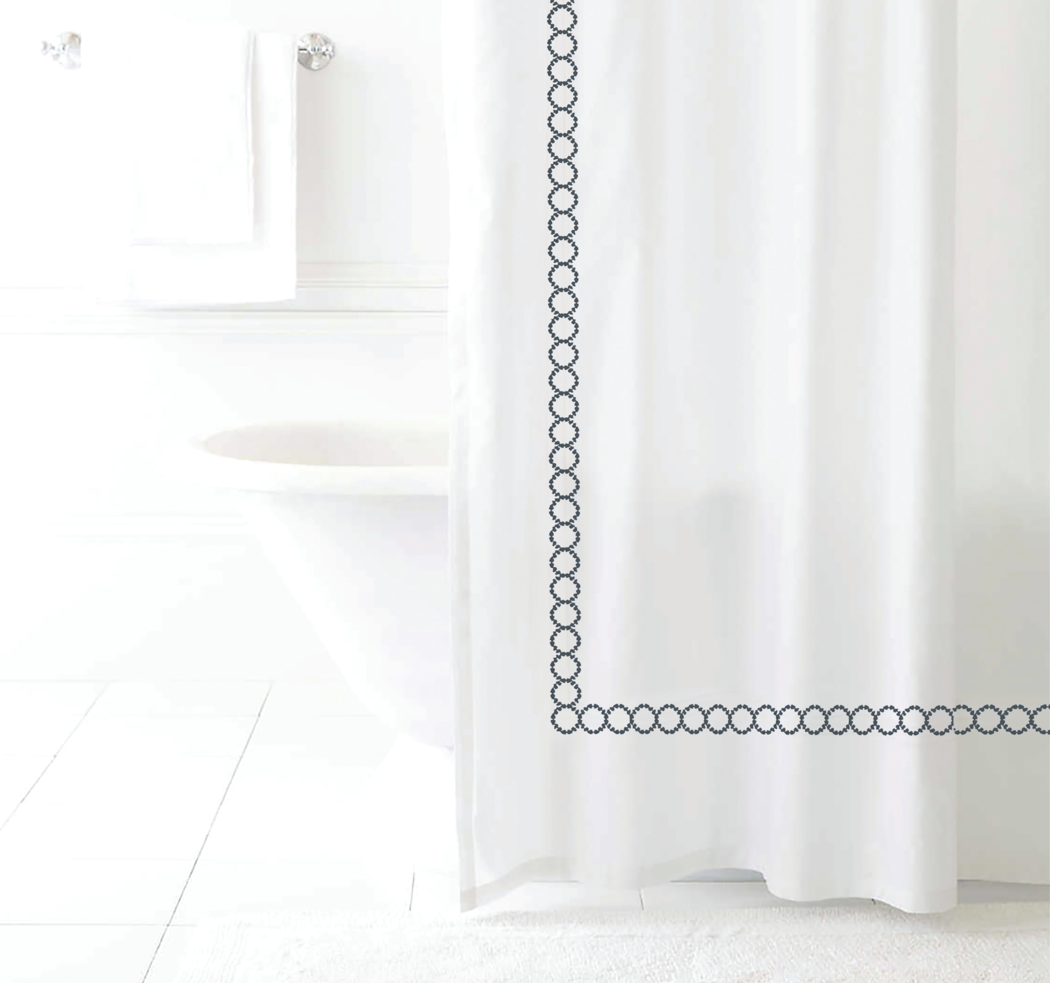 Clean Design Home® Cotton Sateen Shower Curtain