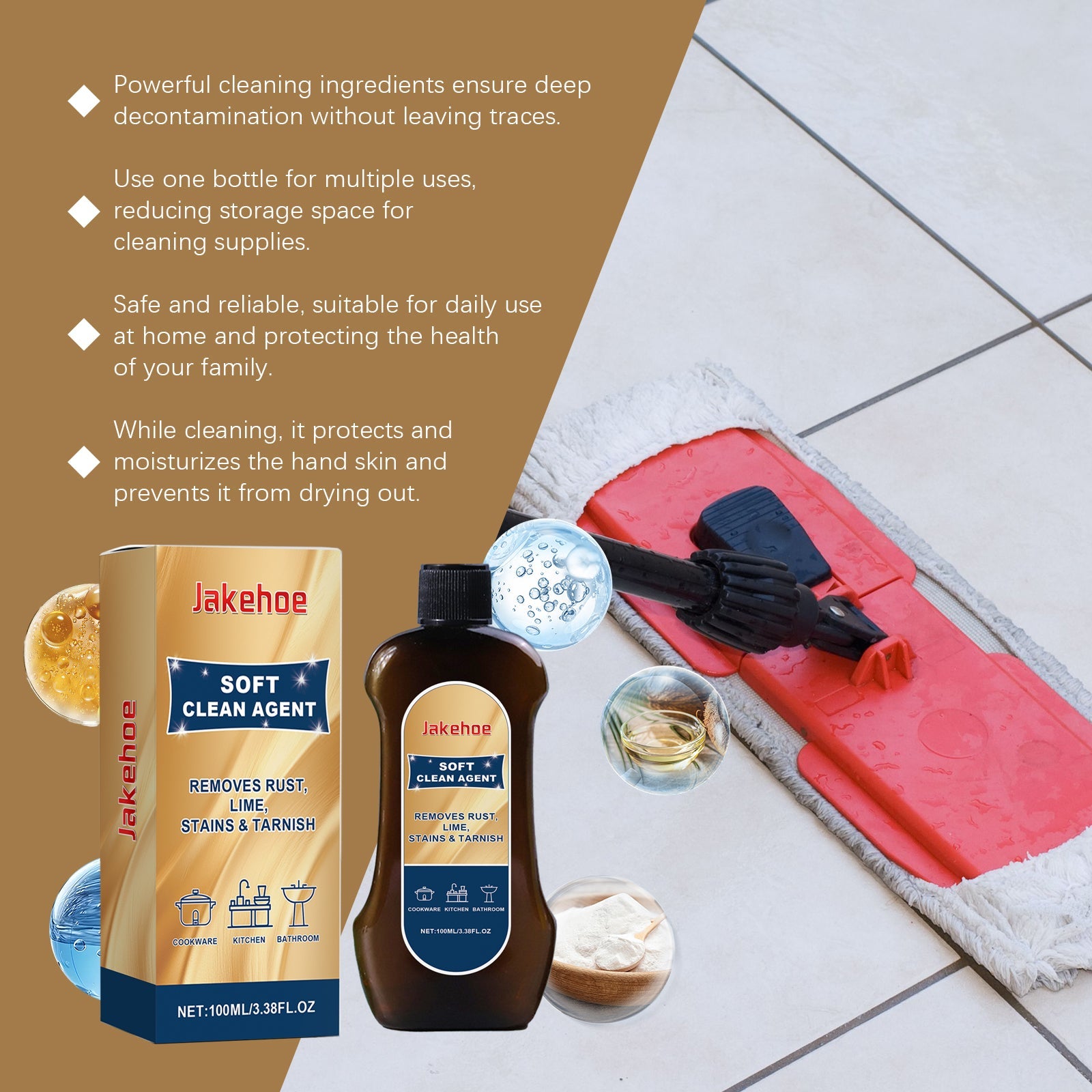 Multi-Purpose Cleanser Kitchen Bathroom Floor Dirt Heavy Oil Cleaning Multi-Purpose Cleanser