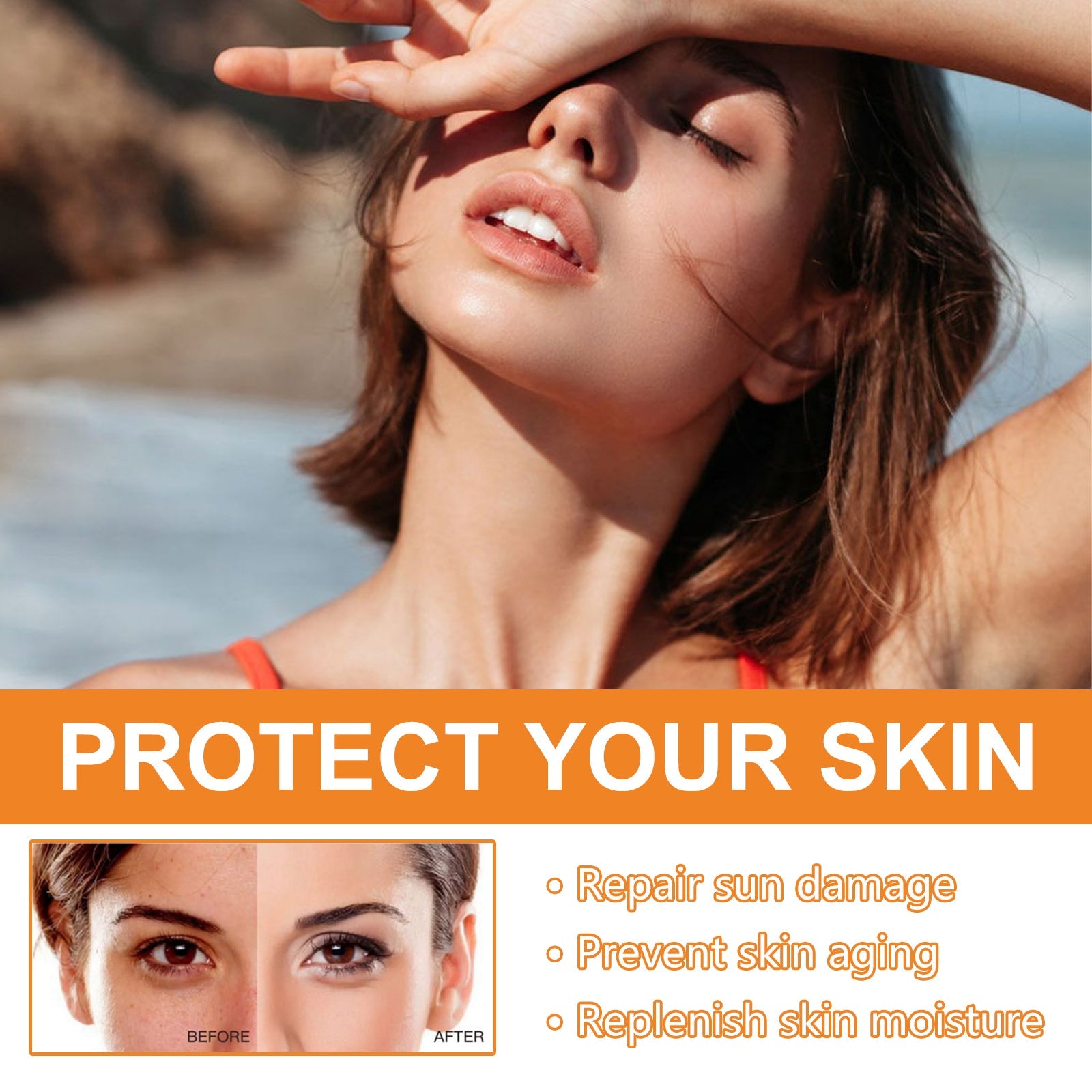 Face Protection Lotion Mild Protection UV Repair Sunburn Anti-Wrinkle Clear Protection Cream