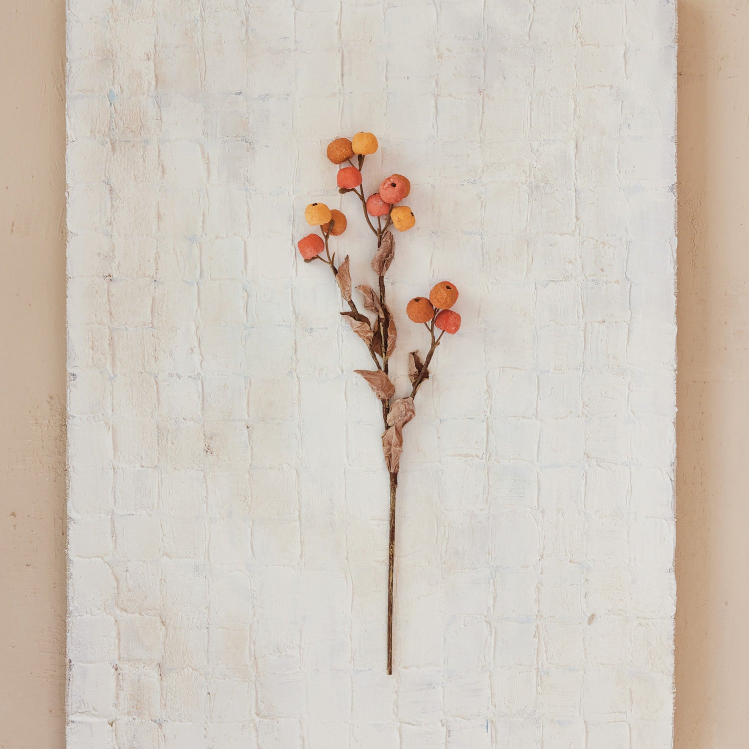 Faux Orange Berry Stem