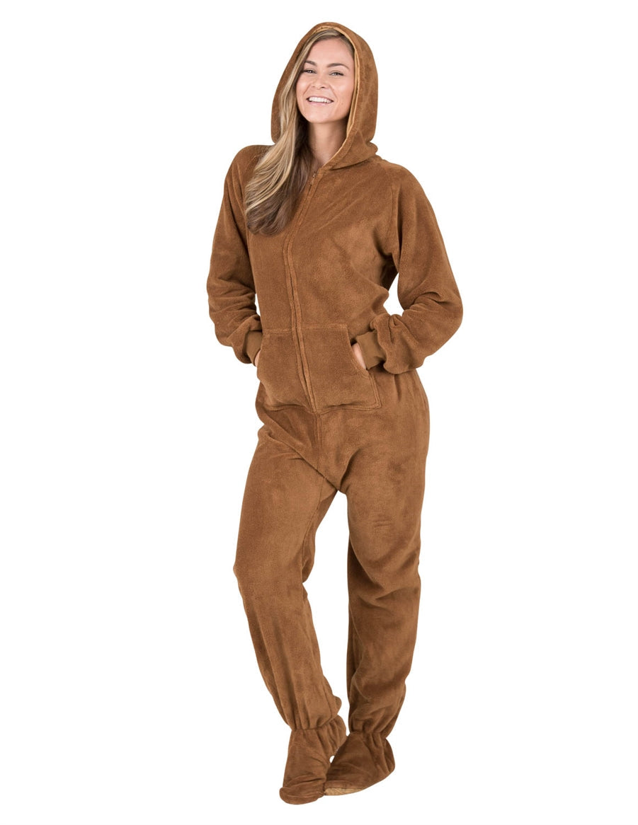 Teddy Bear Adult Hoodie Chenille Onesie