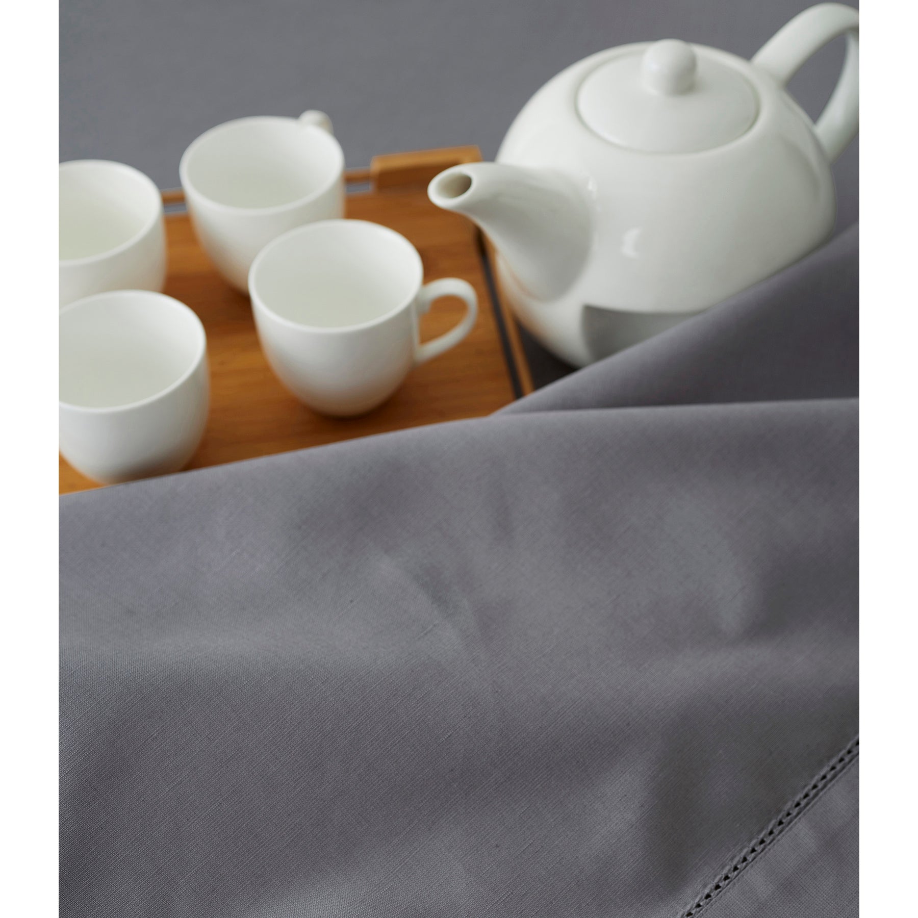 Cotton Linen Hemstitch Tablecloth