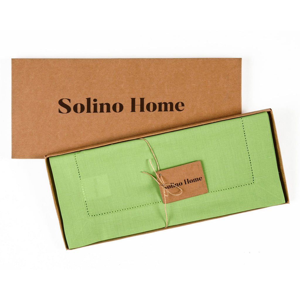 Cotton Linen Hemstitch Table Runner