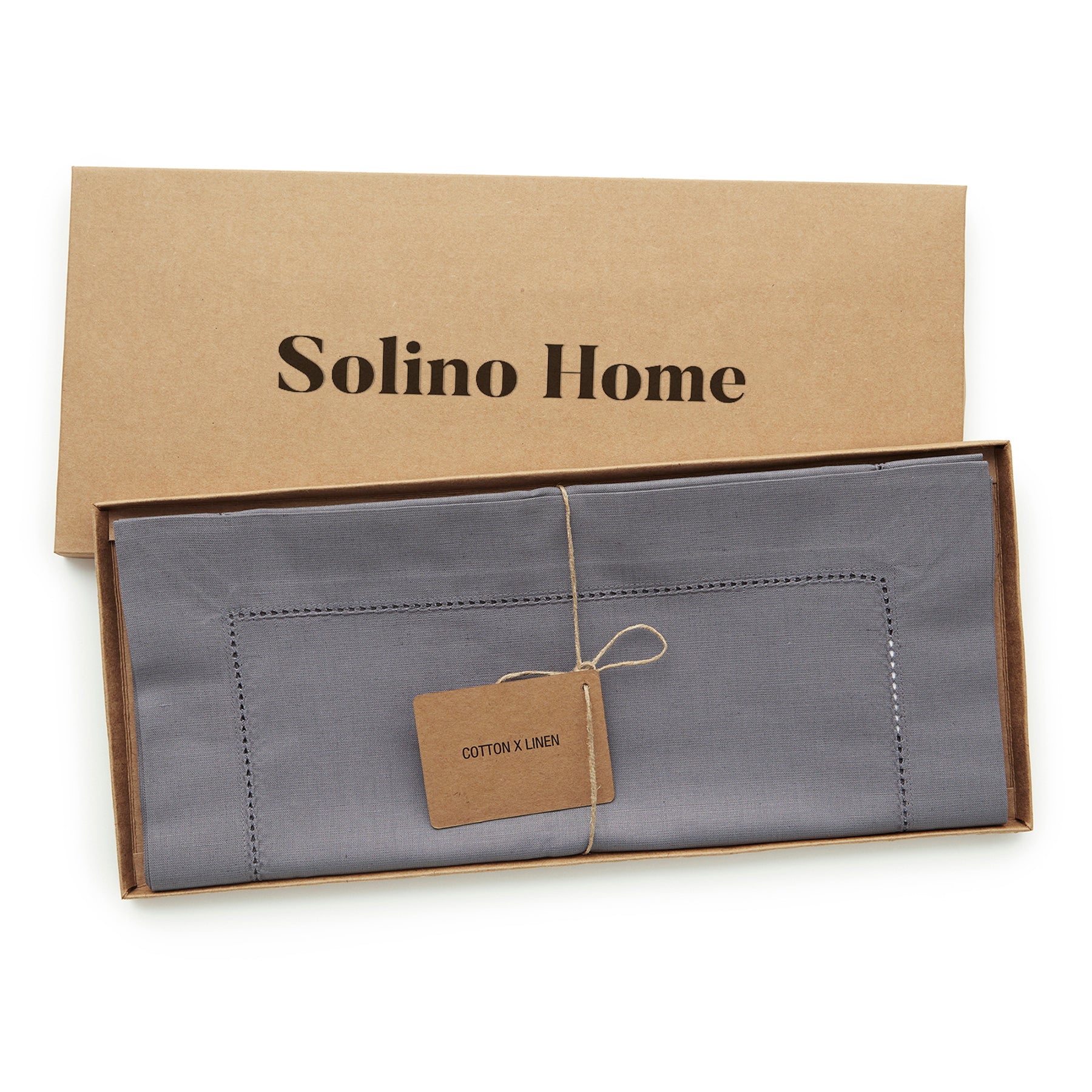 Cotton Linen Hemstitch Table Runner