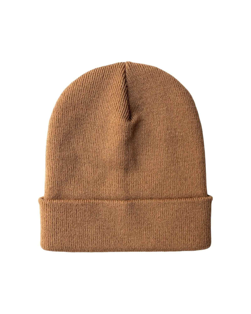 CS104 HAAKWEAR Traditional Silent Cuffed Beanie, Camel Brown