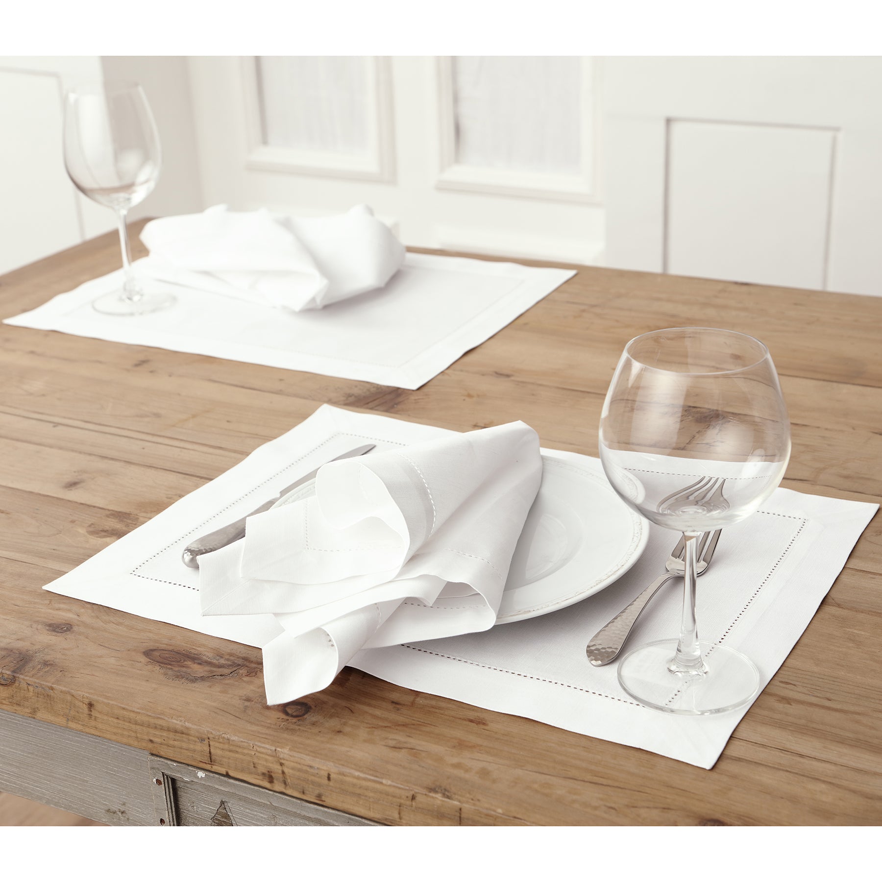 Cotton Linen Hemstitch Placemats