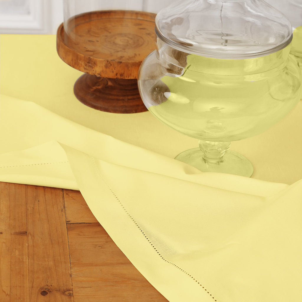 Cotton Linen Hemstitch Tablecloth