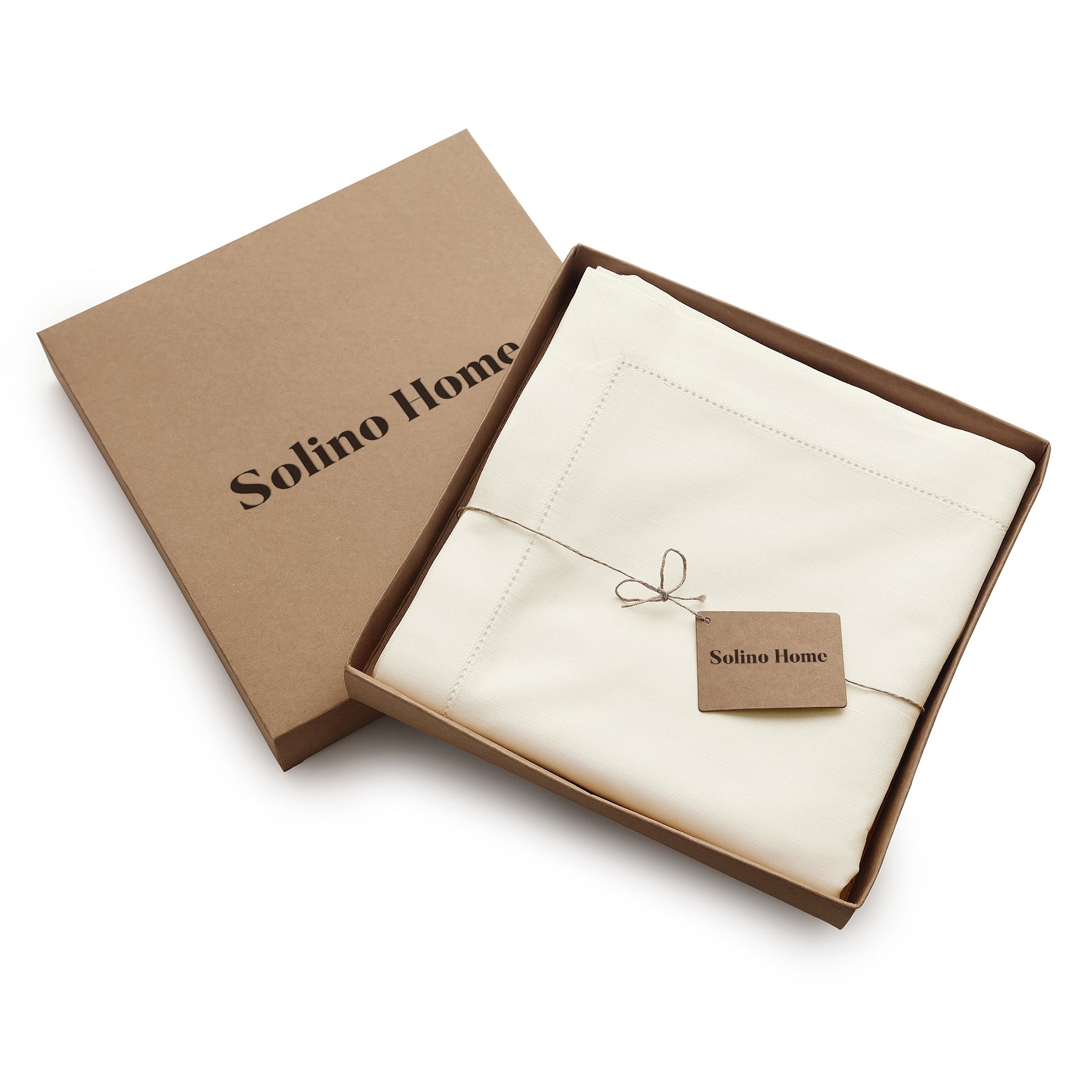 Cotton Linen Hemstitch Tablecloth