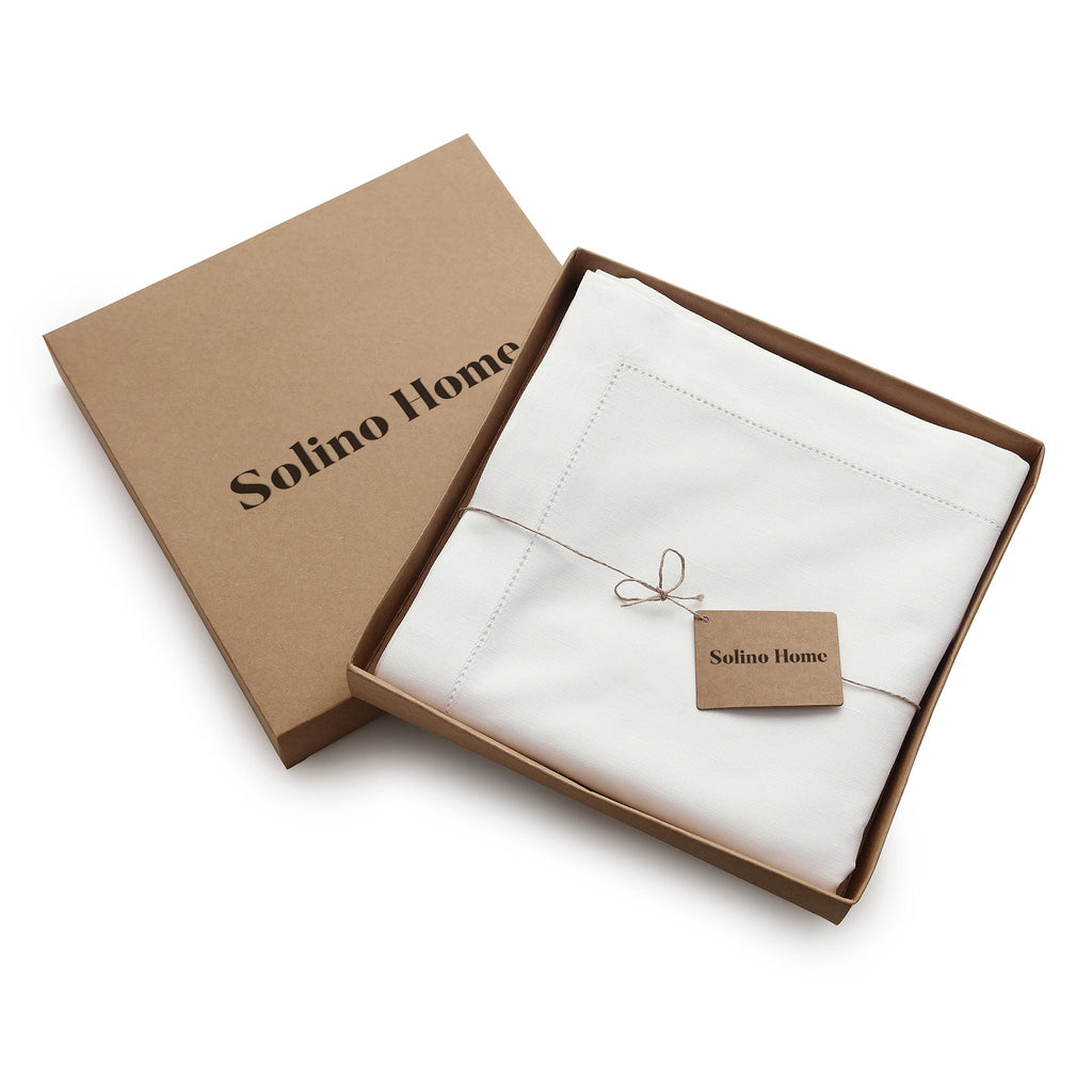 Cotton Linen Hemstitch Tablecloth