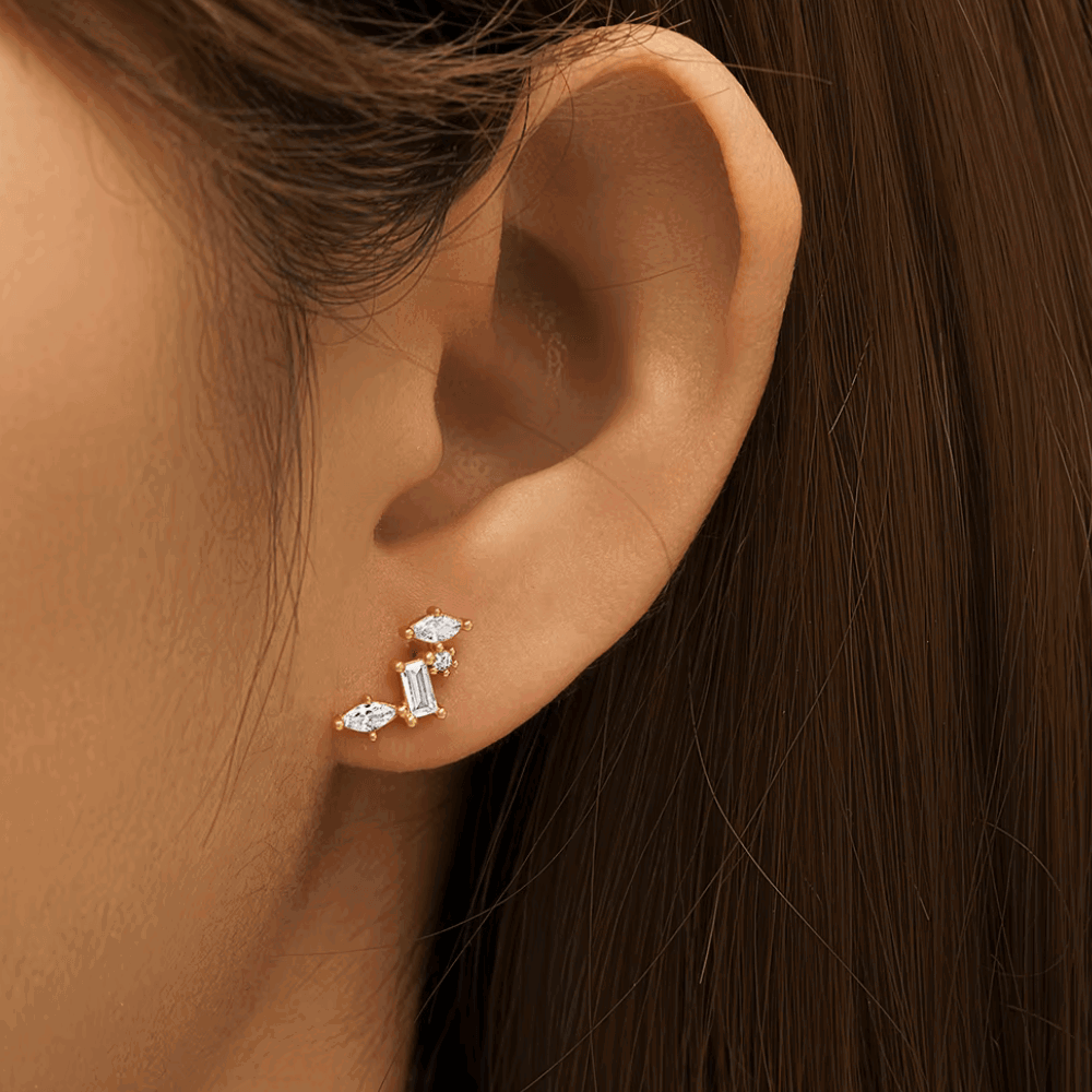 Celestial Cluster Earrings with AAAAA Cubic Zirconia