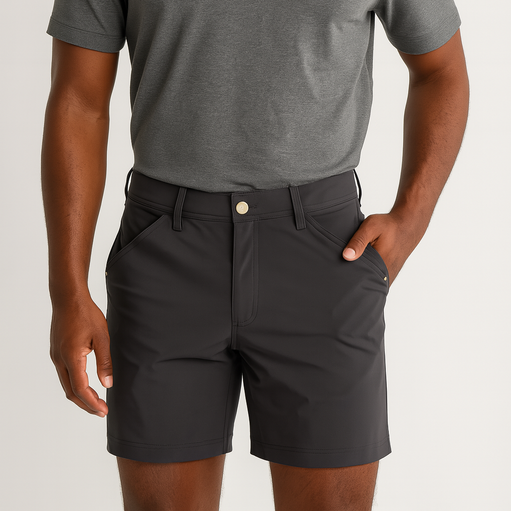 Everyday Stretch Shorts with  a Comfortable Built-In Liner - Business Casual Style- Black
