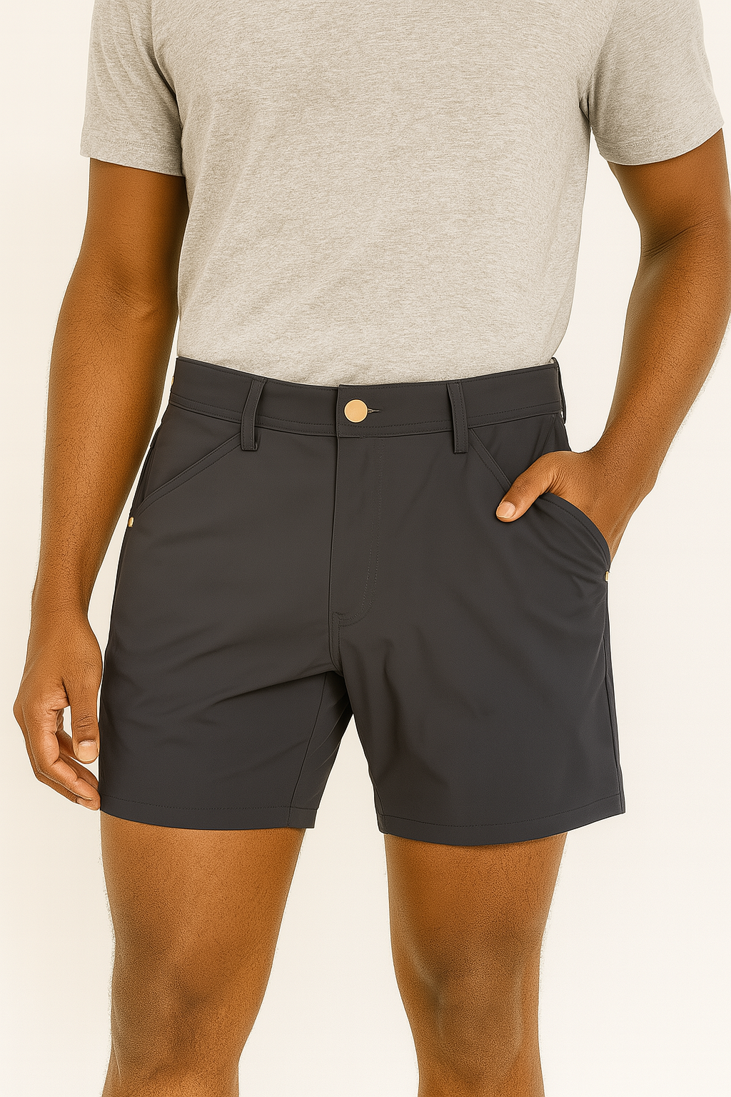 Everyday Stretch Shorts with  a Comfortable Built-In Liner - Business Casual Style- Black