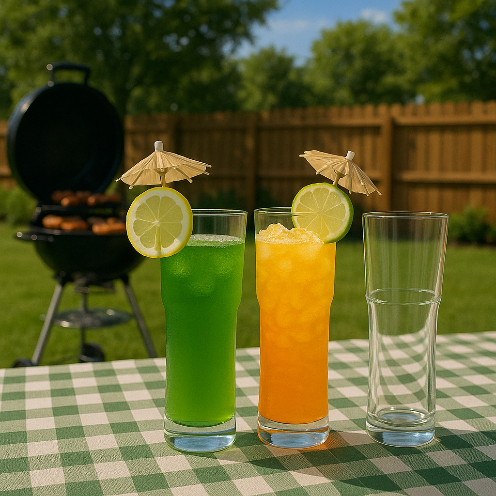 Tall Napoli Hurricane Cocktail Glasses - Handcrafted Cocktail Glass Set (15oz)