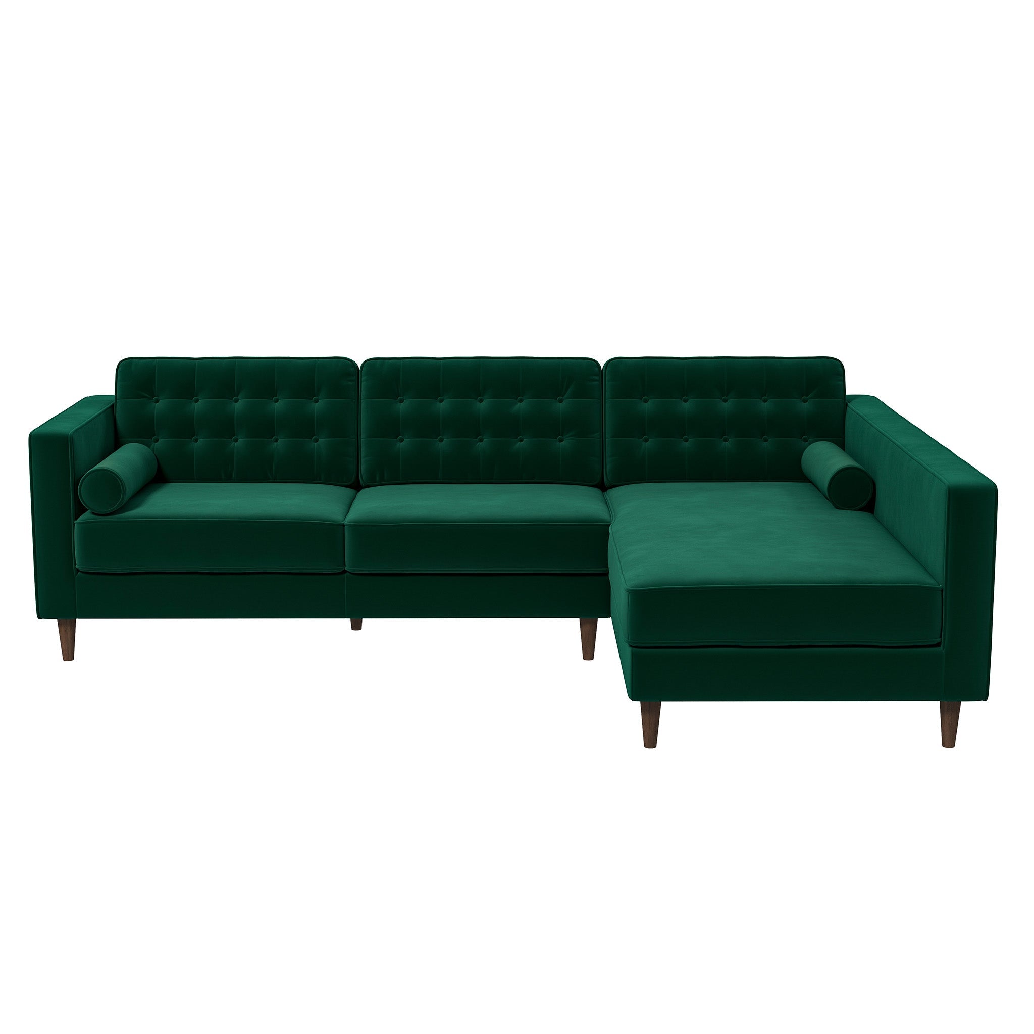 Christian Green Velvet Sectional Sofa Right Facing – Designer Sofa – C