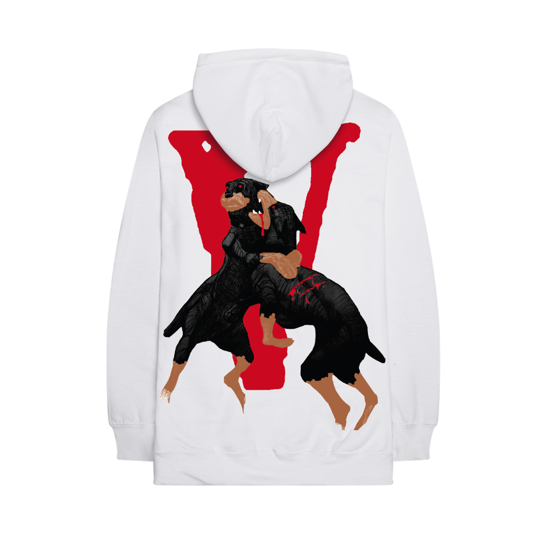 City Morgue x Vlone Dogs Hoodie White