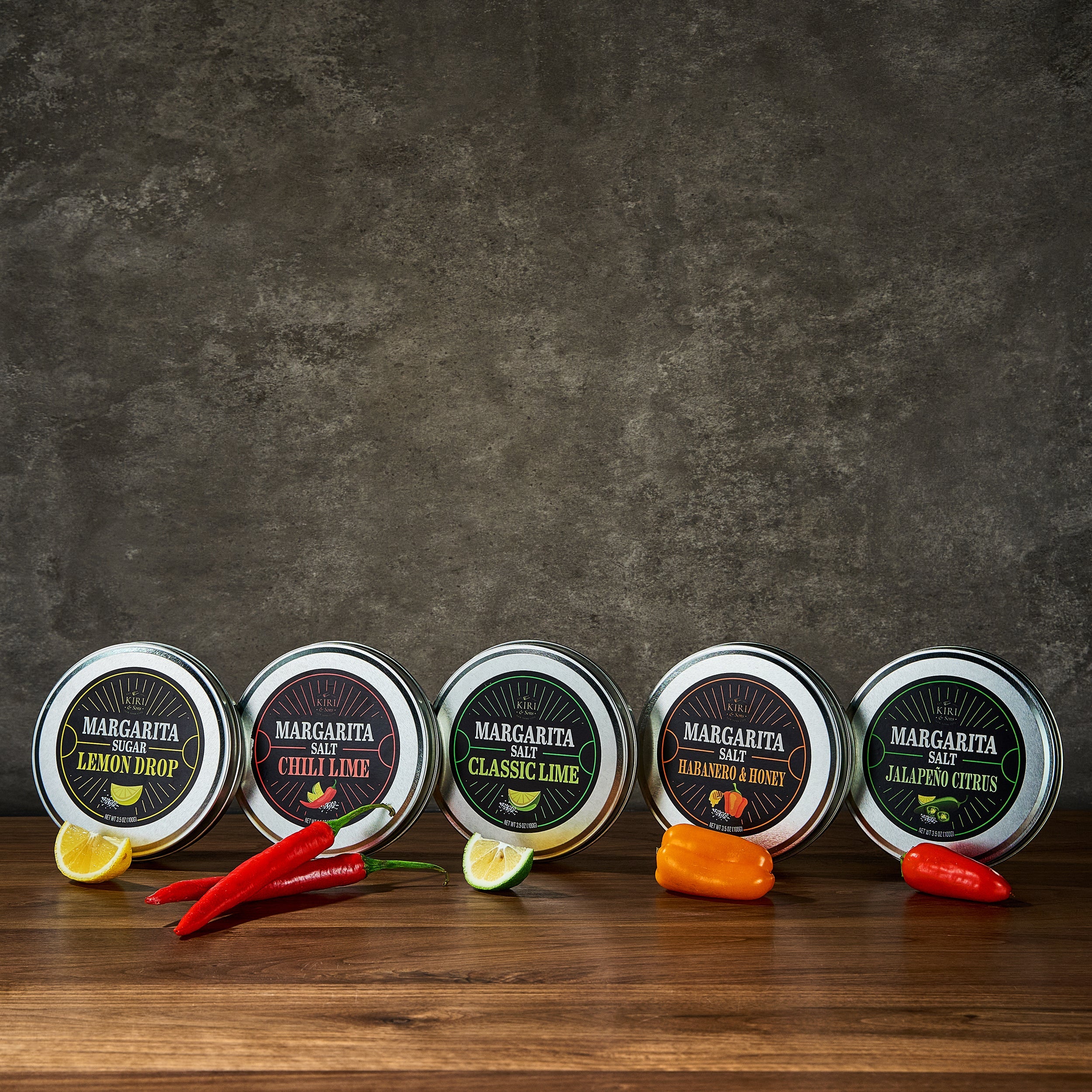 Premium Margarita Salt Rim Variety Set, Set of 5, Giftable Food Items