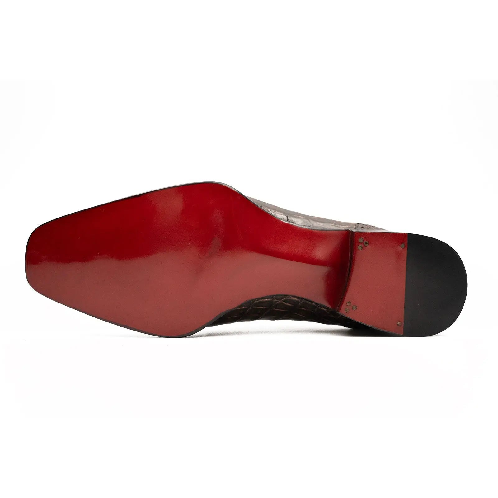 Coffee Crocodile Derby Shoes Goodyear Norwegian 8019