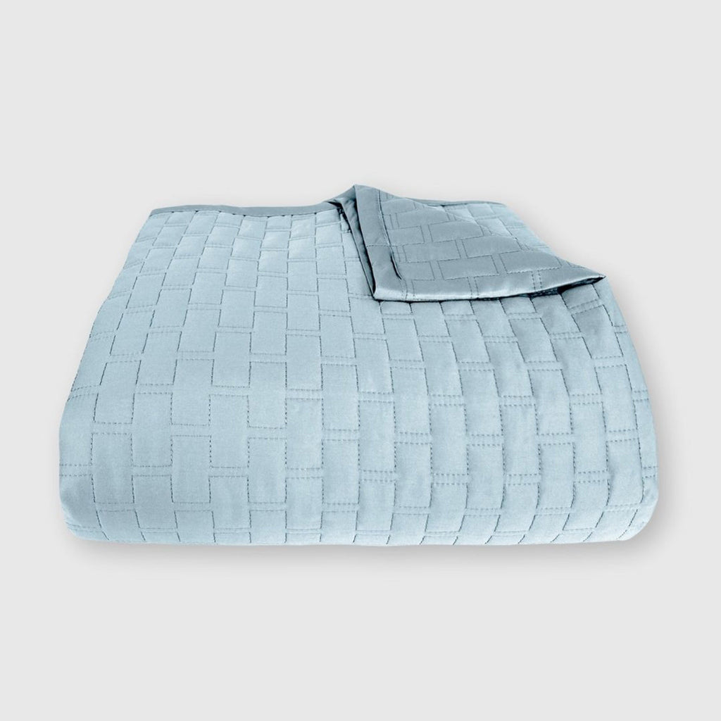 Bamboo Quilted Coverlet- Sky - Final Sale/No Returns