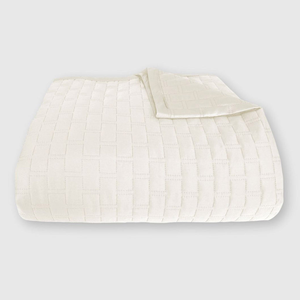 Bamboo Quilted Coverlet - Ivory