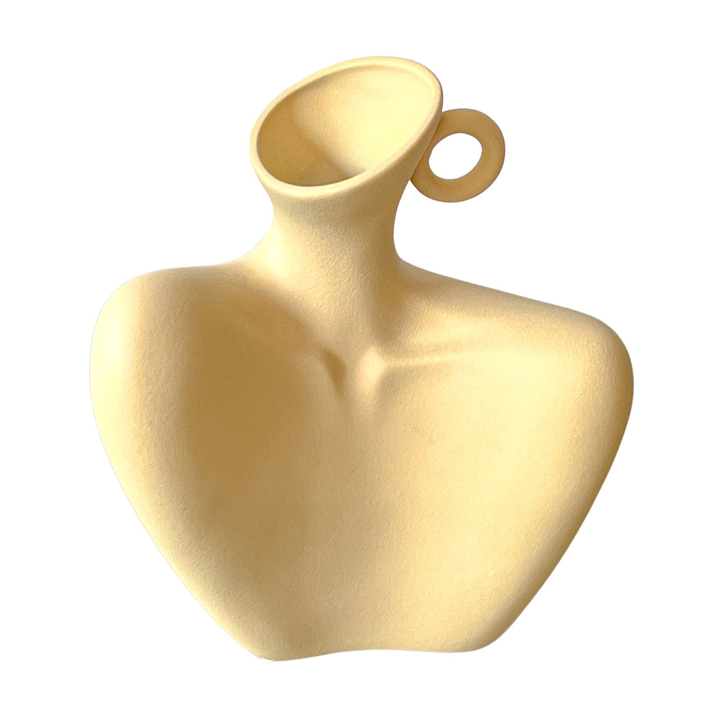 Cream Handle Muse Vase