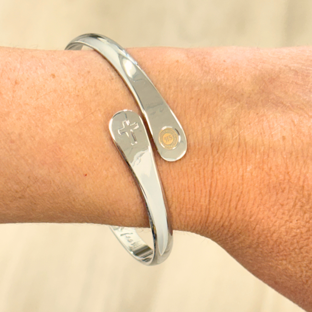 Cross Bracelets, Faith Bracelets, Engraved Bracelets Let your faith be bigger than your fear