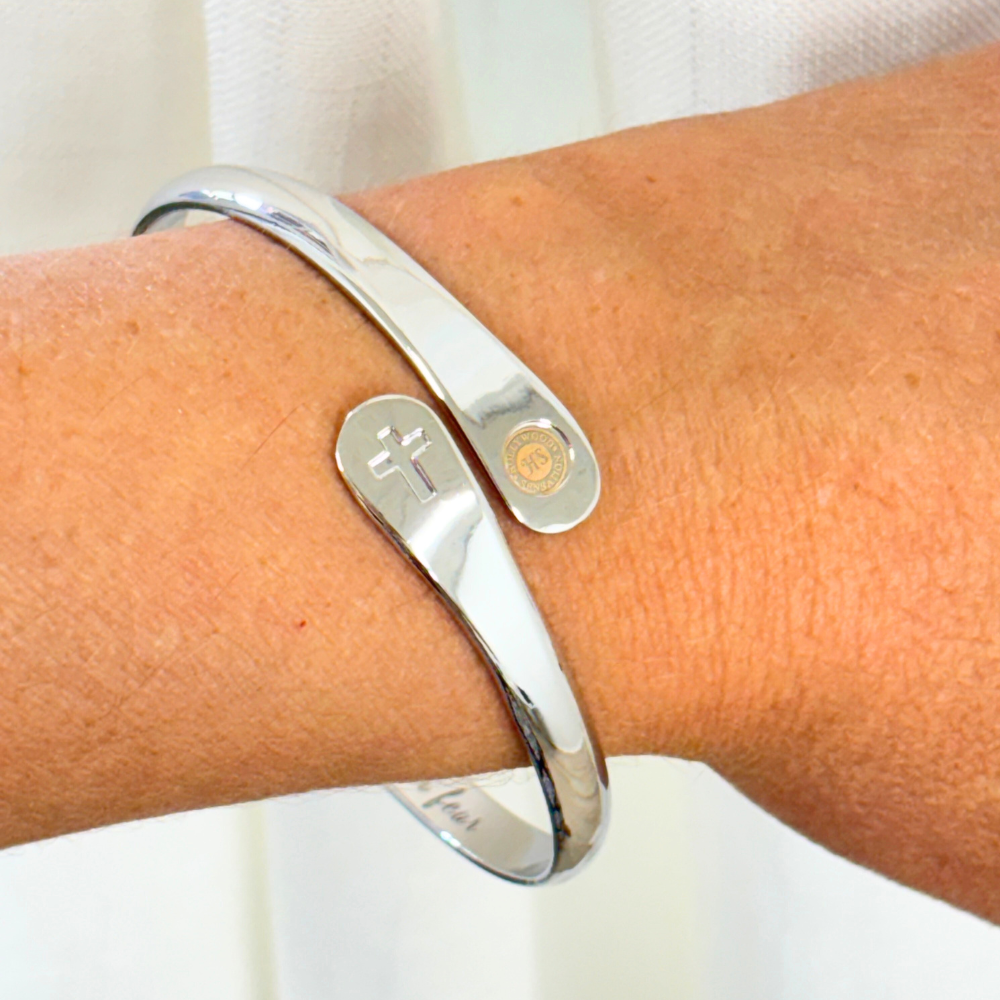 Cross Bracelets, Faith Bracelets, Engraved Bracelets Let your faith be bigger than your fear