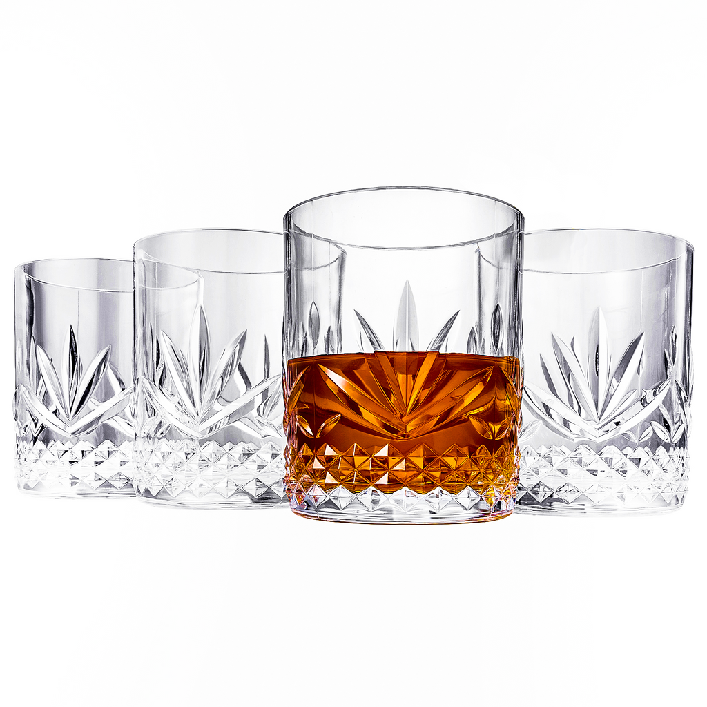 Onix Acrylic Crystal Lowball, Set of 4