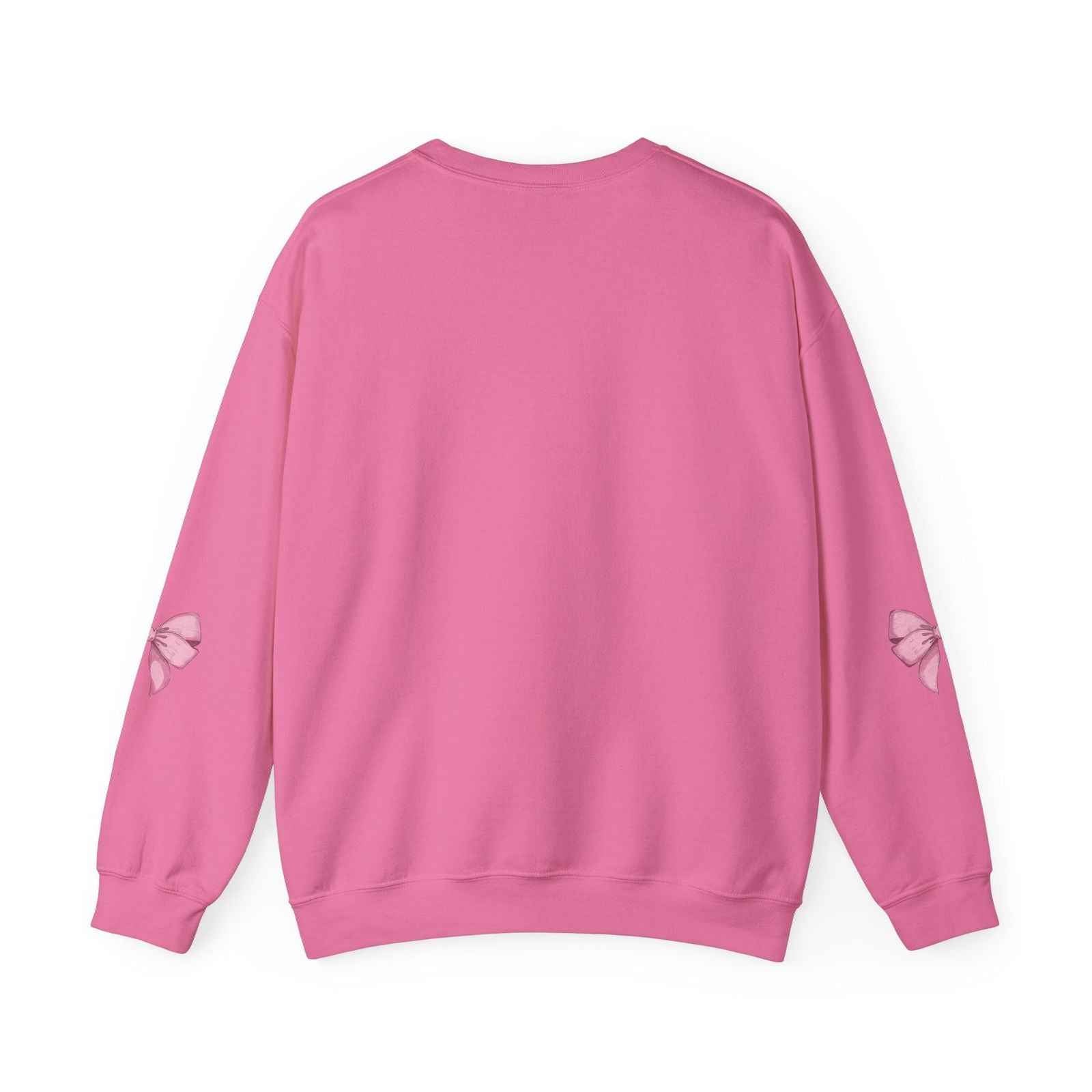 Cute Pink Bow Adult Sweatshirt Crewneck Women's Top