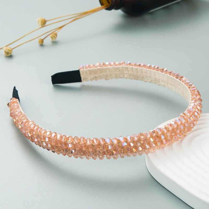 Fish Line Braided String Crystal Hair Band Korean Temperament Senior Sense Wash Face Headband